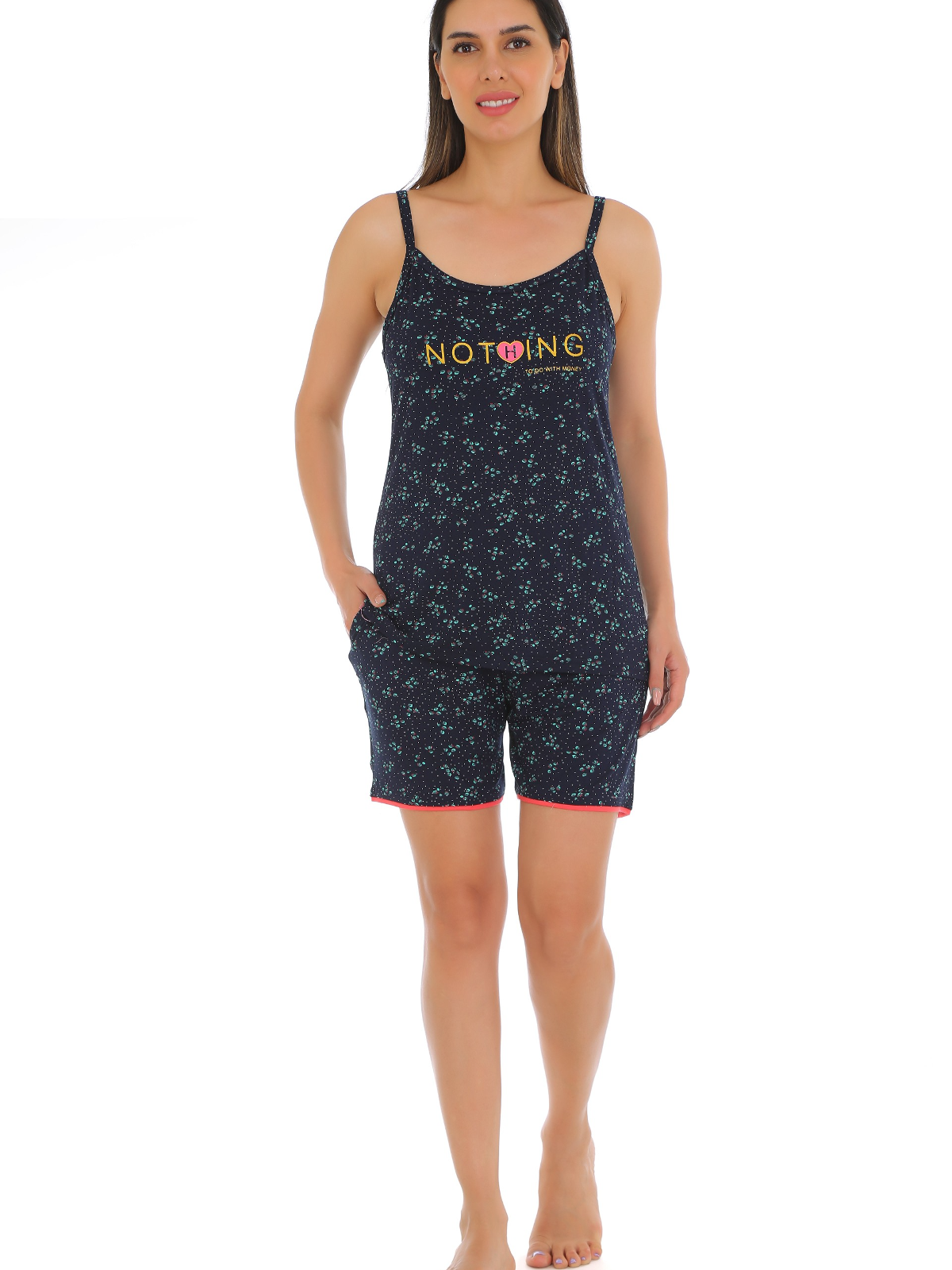 Hosiery Top & Shorts Set