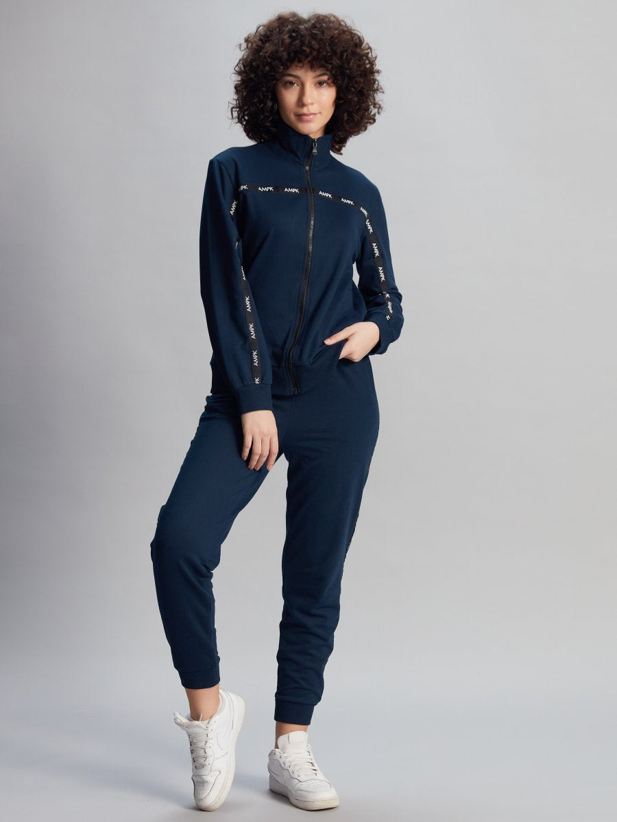 MIDNIGHT BLUE ZIP-UP JACKET SMART WEAR