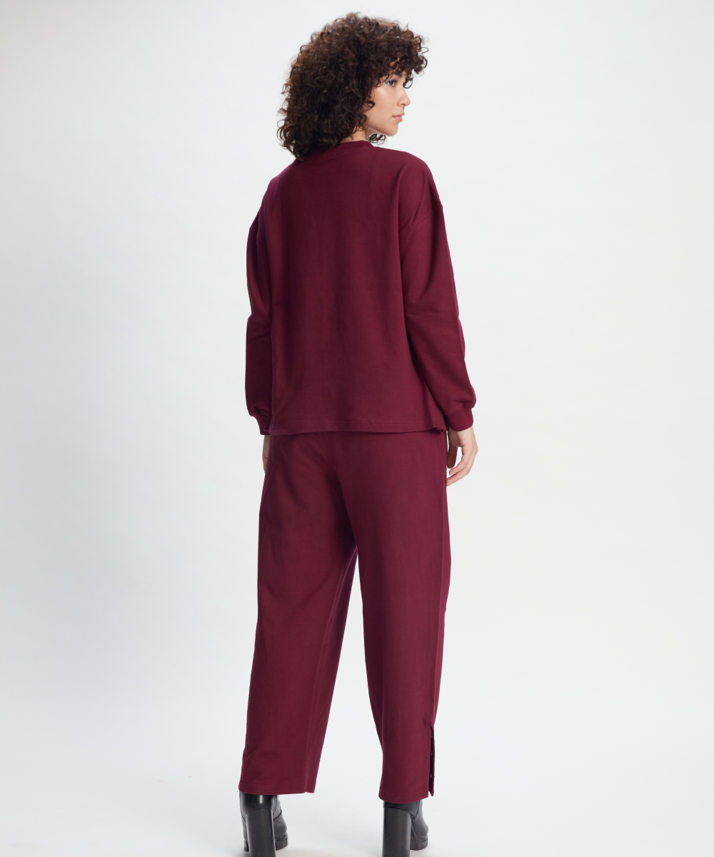 MELODIC WINE SWEAT SHIRT AND PANT