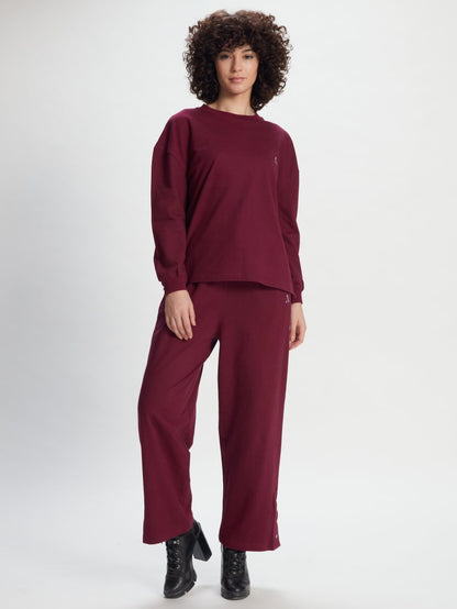 AMPK MELODIC WINE SWEAT PANT, TRACK PANT FOR WOMEN, COMFORTABLE BAGGY CARGO