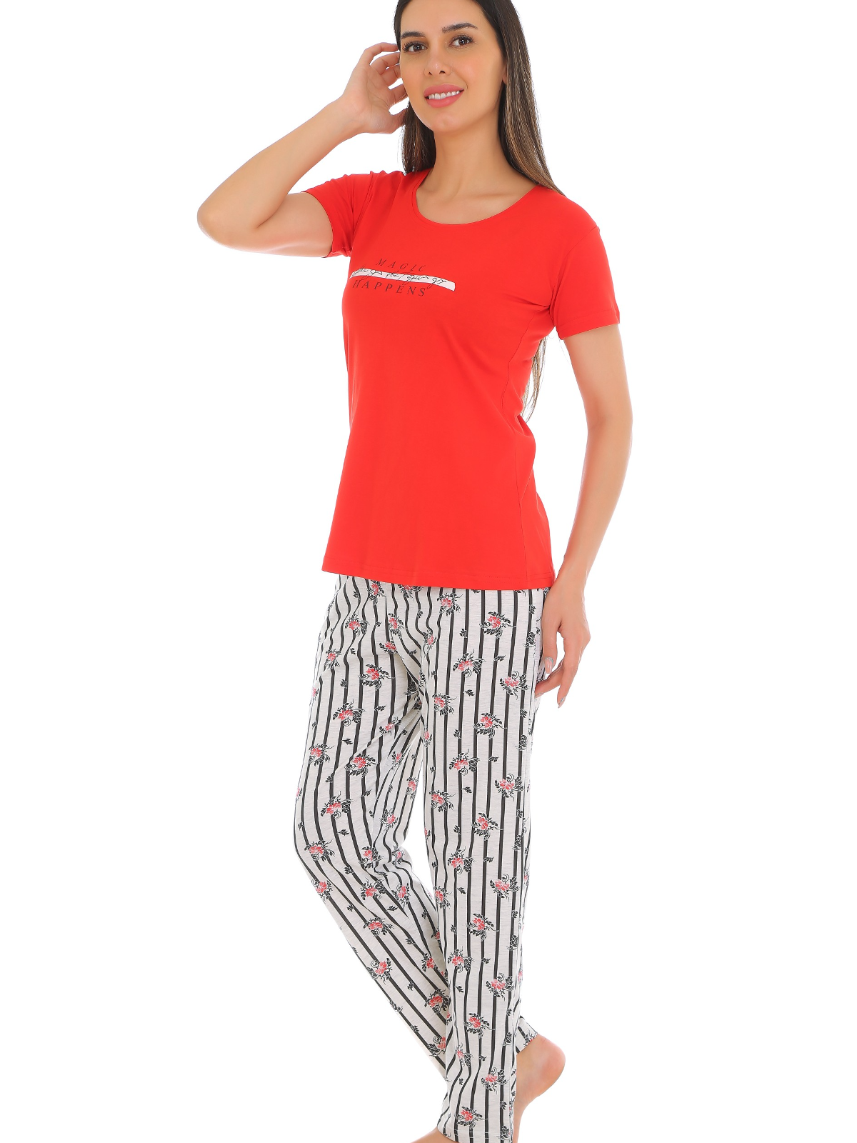 Hosiery T-Shirt  Pyjama Set