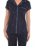 Snug Button-Front Pajama Set