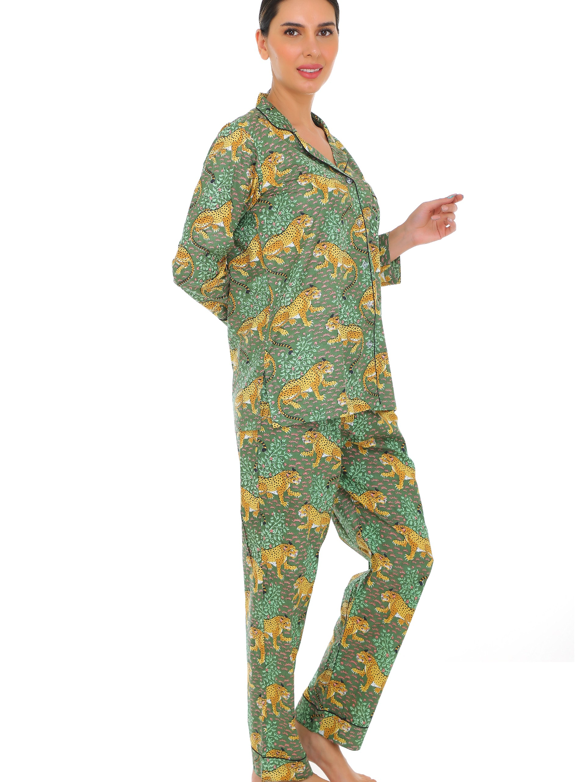 jungle Green cotton nightsuit